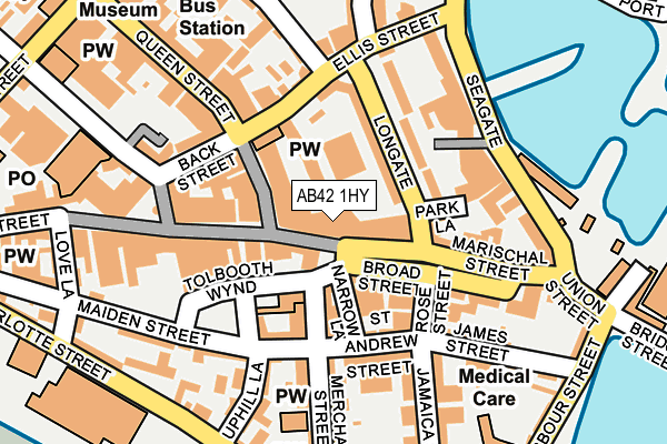 AB42 1HY map - OS OpenMap – Local (Ordnance Survey) AB42 1HY map - OS OpenMap – Local (Ordnance Survey)