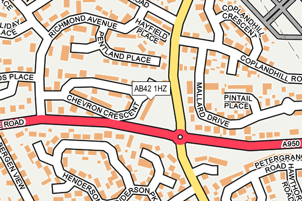 AB42 1HZ map - OS OpenMap – Local (Ordnance Survey) AB42 1HZ map - OS OpenMap – Local (Ordnance Survey)