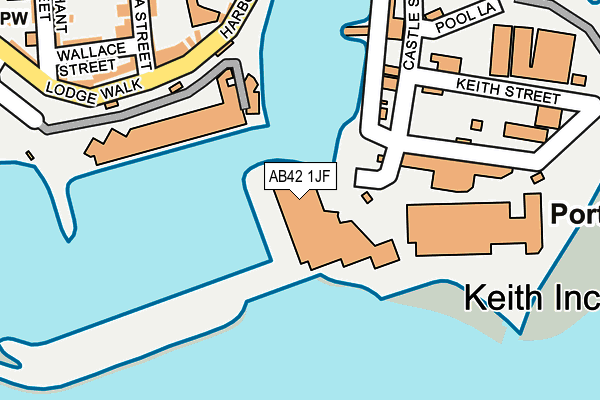 AB42 1JF map - OS OpenMap – Local (Ordnance Survey) AB42 1JF map - OS OpenMap – Local (Ordnance Survey)