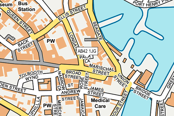 AB42 1JG map - OS OpenMap – Local (Ordnance Survey) AB42 1JG map - OS OpenMap – Local (Ordnance Survey)