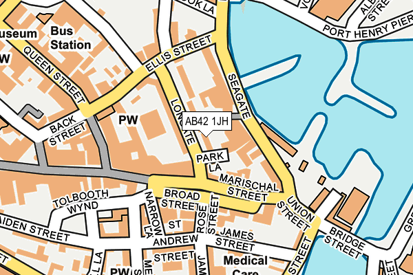 AB42 1JH map - OS OpenMap – Local (Ordnance Survey) AB42 1JH map - OS OpenMap – Local (Ordnance Survey)