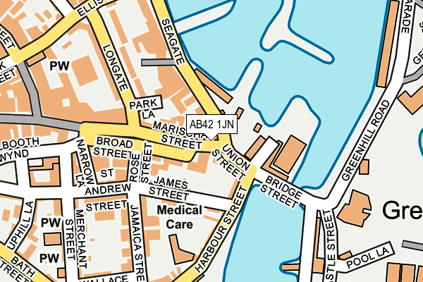 AB42 1JN map - OS OpenMap – Local (Ordnance Survey) AB42 1JN map - OS OpenMap – Local (Ordnance Survey)