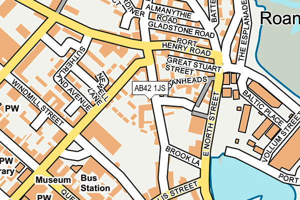 AB42 1JS map - OS OpenMap – Local (Ordnance Survey) AB42 1JS map - OS OpenMap – Local (Ordnance Survey)