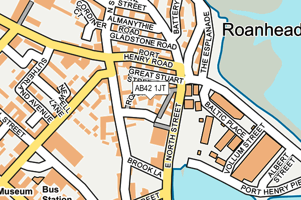 AB42 1JT map - OS OpenMap – Local (Ordnance Survey) AB42 1JT map - OS OpenMap – Local (Ordnance Survey)