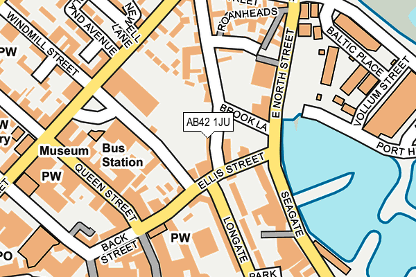 AB42 1JU map - OS OpenMap – Local (Ordnance Survey) AB42 1JU map - OS OpenMap – Local (Ordnance Survey)