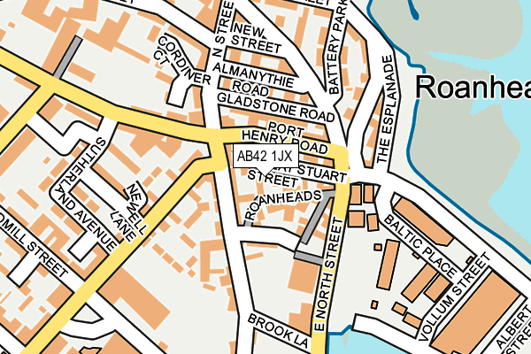 AB42 1JX map - OS OpenMap – Local (Ordnance Survey) AB42 1JX map - OS OpenMap – Local (Ordnance Survey)