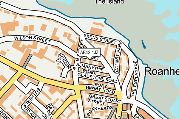 AB42 1JZ map - OS OpenMap – Local (Ordnance Survey) AB42 1JZ map - OS OpenMap – Local (Ordnance Survey)