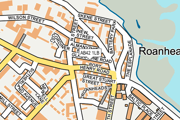 AB42 1LB map - OS OpenMap – Local (Ordnance Survey) AB42 1LB map - OS OpenMap – Local (Ordnance Survey)
