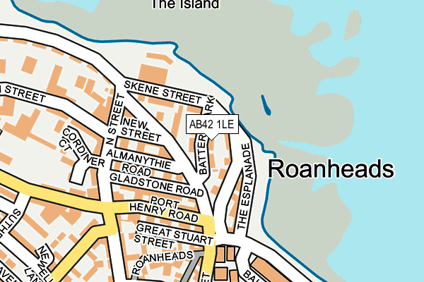 AB42 1LE map - OS OpenMap – Local (Ordnance Survey) AB42 1LE map - OS OpenMap – Local (Ordnance Survey)