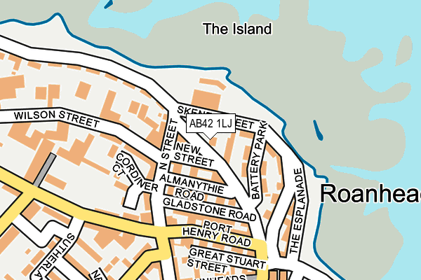 AB42 1LJ map - OS OpenMap – Local (Ordnance Survey) AB42 1LJ map - OS OpenMap – Local (Ordnance Survey)
