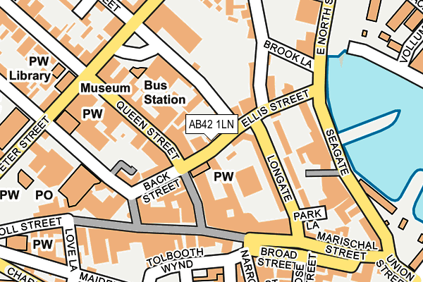 AB42 1LN map - OS OpenMap – Local (Ordnance Survey) AB42 1LN map - OS OpenMap – Local (Ordnance Survey)