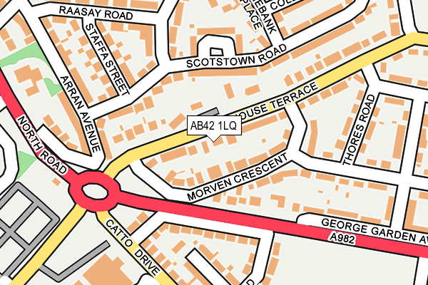 AB42 1LQ map - OS OpenMap – Local (Ordnance Survey) AB42 1LQ map - OS OpenMap – Local (Ordnance Survey)