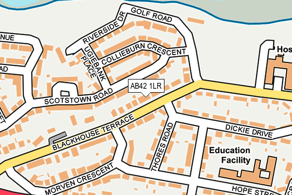 AB42 1LR map - OS OpenMap – Local (Ordnance Survey) AB42 1LR map - OS OpenMap – Local (Ordnance Survey)
