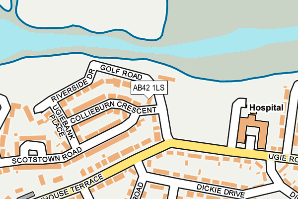 AB42 1LS map - OS OpenMap – Local (Ordnance Survey) AB42 1LS map - OS OpenMap – Local (Ordnance Survey)
