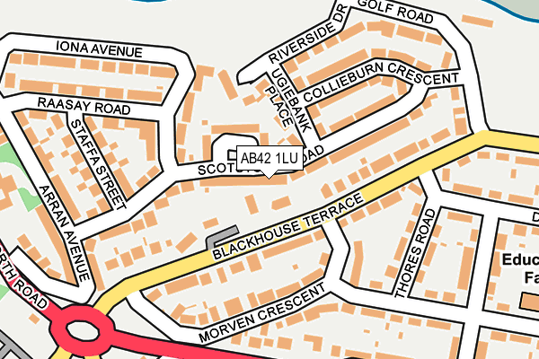 AB42 1LU map - OS OpenMap – Local (Ordnance Survey) AB42 1LU map - OS OpenMap – Local (Ordnance Survey)