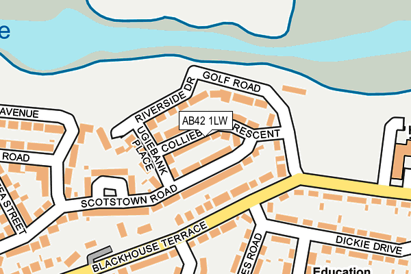AB42 1LW map - OS OpenMap – Local (Ordnance Survey) AB42 1LW map - OS OpenMap – Local (Ordnance Survey)