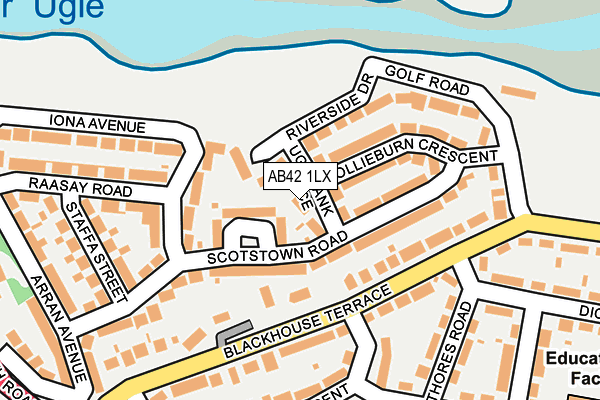 AB42 1LX map - OS OpenMap – Local (Ordnance Survey) AB42 1LX map - OS OpenMap – Local (Ordnance Survey)