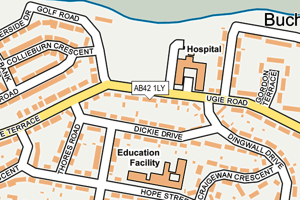 AB42 1LY map - OS OpenMap – Local (Ordnance Survey) AB42 1LY map - OS OpenMap – Local (Ordnance Survey)