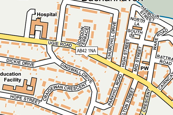 AB42 1NA map - OS OpenMap – Local (Ordnance Survey) AB42 1NA map - OS OpenMap – Local (Ordnance Survey)