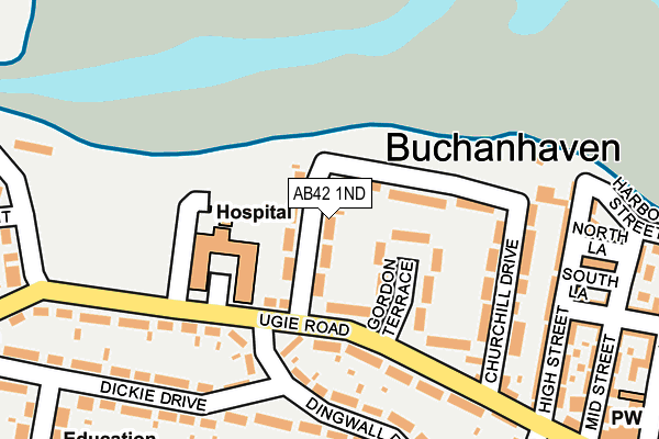 AB42 1ND map - OS OpenMap – Local (Ordnance Survey) AB42 1ND map - OS OpenMap – Local (Ordnance Survey)