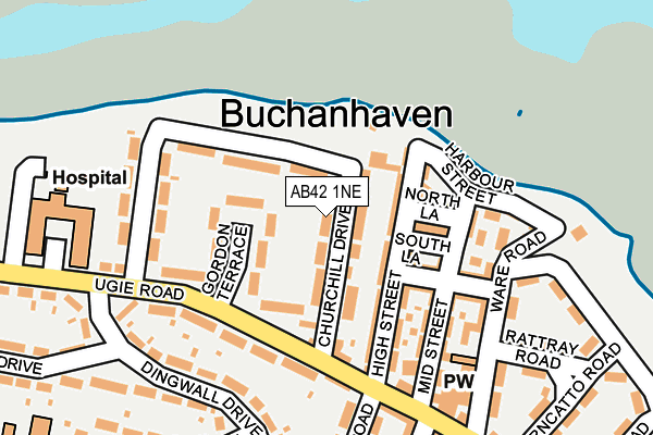 AB42 1NE map - OS OpenMap – Local (Ordnance Survey) AB42 1NE map - OS OpenMap – Local (Ordnance Survey)
