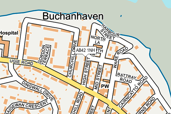 AB42 1NH map - OS OpenMap – Local (Ordnance Survey) AB42 1NH map - OS OpenMap – Local (Ordnance Survey)