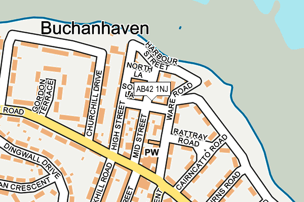 AB42 1NJ map - OS OpenMap – Local (Ordnance Survey) AB42 1NJ map - OS OpenMap – Local (Ordnance Survey)