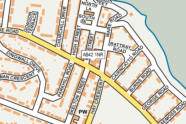 AB42 1NR map - OS OpenMap – Local (Ordnance Survey) AB42 1NR map - OS OpenMap – Local (Ordnance Survey)