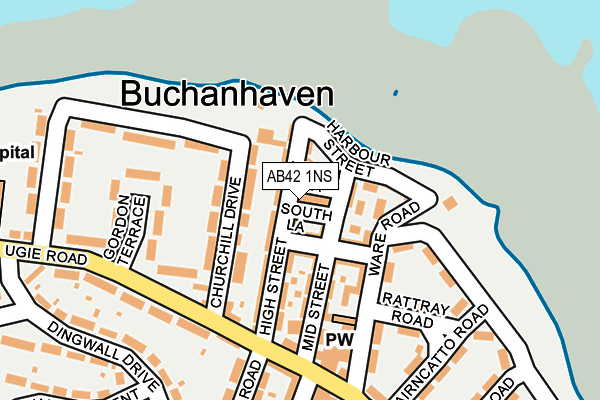 AB42 1NS map - OS OpenMap – Local (Ordnance Survey) AB42 1NS map - OS OpenMap – Local (Ordnance Survey)