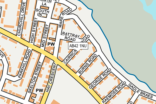 AB42 1NU map - OS OpenMap – Local (Ordnance Survey) AB42 1NU map - OS OpenMap – Local (Ordnance Survey)