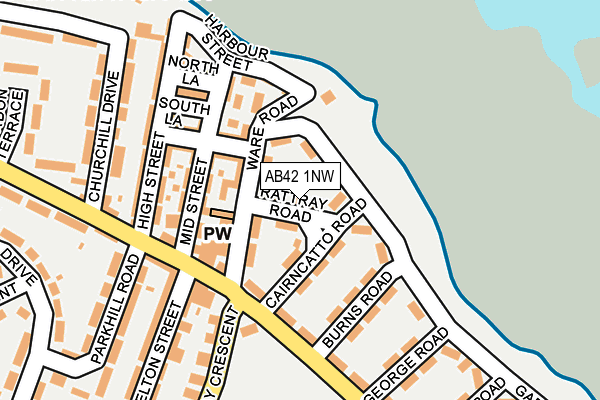 AB42 1NW map - OS OpenMap – Local (Ordnance Survey) AB42 1NW map - OS OpenMap – Local (Ordnance Survey)