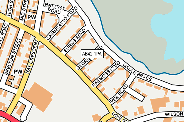 AB42 1PA map - OS OpenMap – Local (Ordnance Survey) AB42 1PA map - OS OpenMap – Local (Ordnance Survey)