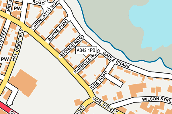 AB42 1PB map - OS OpenMap – Local (Ordnance Survey) AB42 1PB map - OS OpenMap – Local (Ordnance Survey)