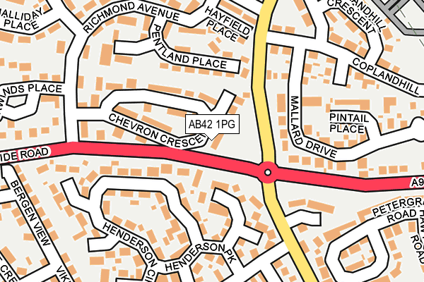 AB42 1PG map - OS OpenMap – Local (Ordnance Survey) AB42 1PG map - OS OpenMap – Local (Ordnance Survey)
