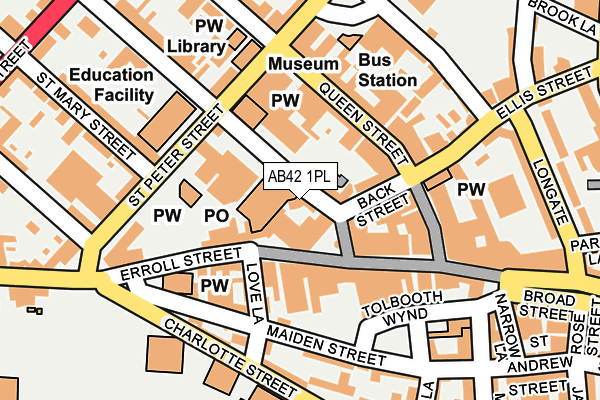 AB42 1PL map - OS OpenMap – Local (Ordnance Survey) AB42 1PL map - OS OpenMap – Local (Ordnance Survey)