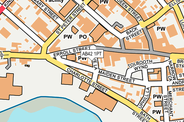 AB42 1PT map - OS OpenMap – Local (Ordnance Survey) AB42 1PT map - OS OpenMap – Local (Ordnance Survey)