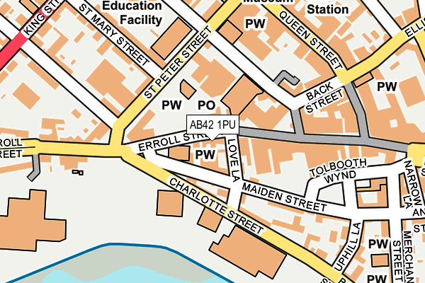 AB42 1PU map - OS OpenMap – Local (Ordnance Survey) AB42 1PU map - OS OpenMap – Local (Ordnance Survey)