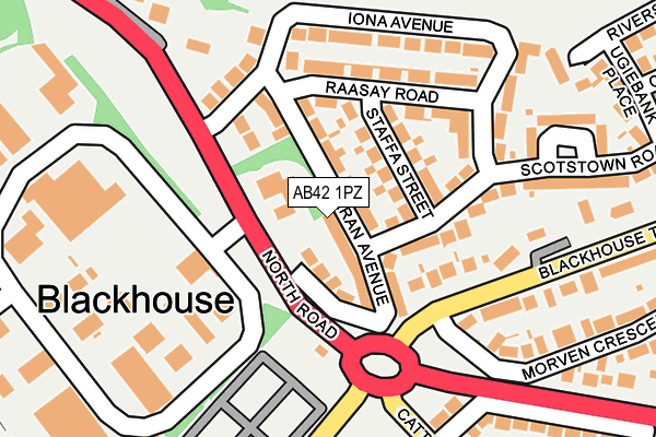 AB42 1PZ map - OS OpenMap – Local (Ordnance Survey) AB42 1PZ map - OS OpenMap – Local (Ordnance Survey)