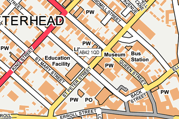 AB42 1QD map - OS OpenMap – Local (Ordnance Survey) AB42 1QD map - OS OpenMap – Local (Ordnance Survey)