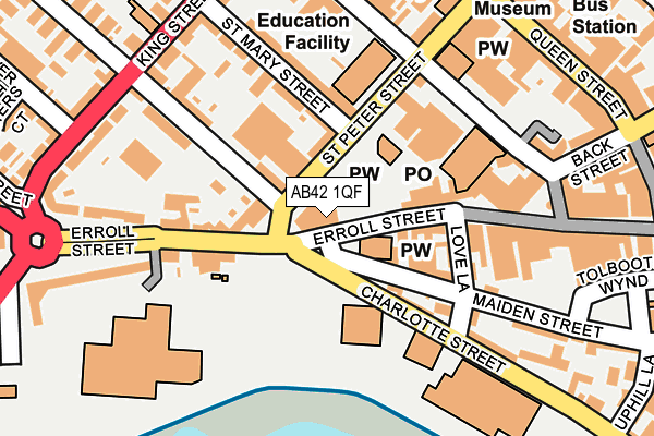 AB42 1QF map - OS OpenMap – Local (Ordnance Survey) AB42 1QF map - OS OpenMap – Local (Ordnance Survey)