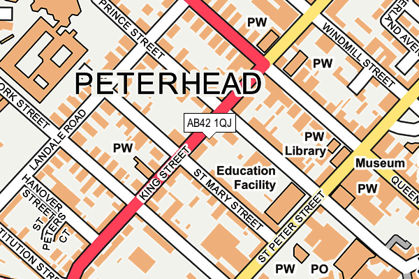 AB42 1QJ map - OS OpenMap – Local (Ordnance Survey) AB42 1QJ map - OS OpenMap – Local (Ordnance Survey)