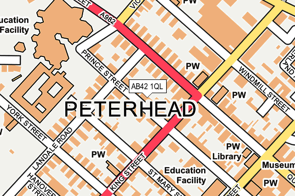 AB42 1QL map - OS OpenMap – Local (Ordnance Survey) AB42 1QL map - OS OpenMap – Local (Ordnance Survey)