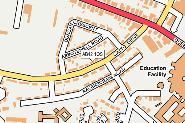 AB42 1QS map - OS OpenMap – Local (Ordnance Survey) AB42 1QS map - OS OpenMap – Local (Ordnance Survey)