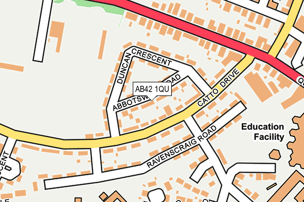 AB42 1QU map - OS OpenMap – Local (Ordnance Survey) AB42 1QU map - OS OpenMap – Local (Ordnance Survey)