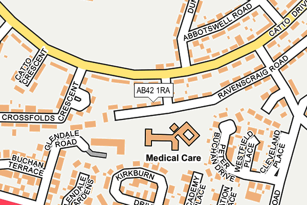 AB42 1RA map - OS OpenMap – Local (Ordnance Survey) AB42 1RA map - OS OpenMap – Local (Ordnance Survey)