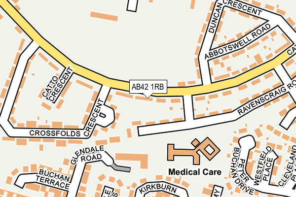 AB42 1RB map - OS OpenMap – Local (Ordnance Survey) AB42 1RB map - OS OpenMap – Local (Ordnance Survey)