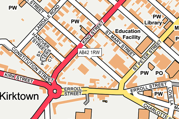 AB42 1RW map - OS OpenMap – Local (Ordnance Survey) AB42 1RW map - OS OpenMap – Local (Ordnance Survey)