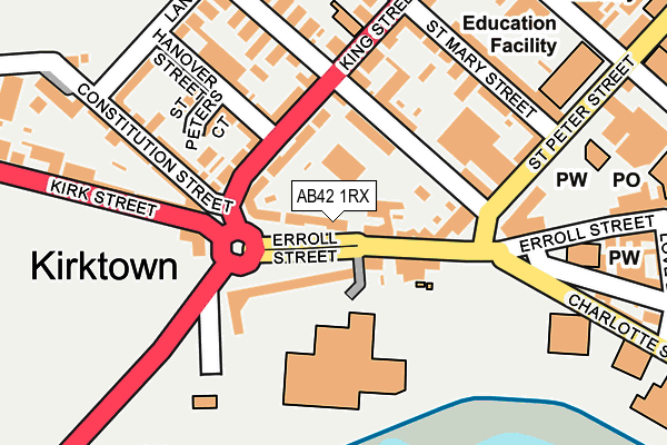AB42 1RX map - OS OpenMap – Local (Ordnance Survey) AB42 1RX map - OS OpenMap – Local (Ordnance Survey)