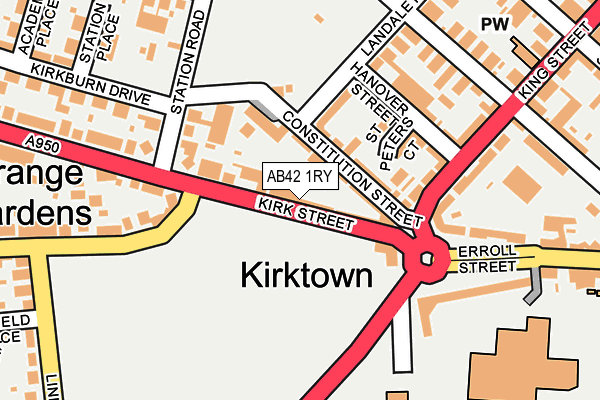 AB42 1RY map - OS OpenMap – Local (Ordnance Survey) AB42 1RY map - OS OpenMap – Local (Ordnance Survey)