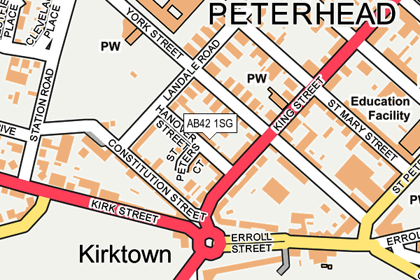 AB42 1SG map - OS OpenMap – Local (Ordnance Survey) AB42 1SG map - OS OpenMap – Local (Ordnance Survey)